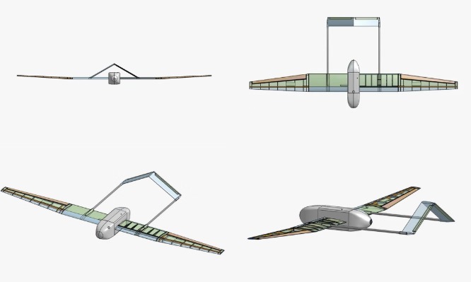 CAD views of the C3 UAV